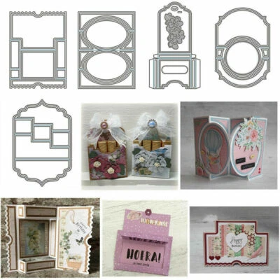 3D Fold Card Frame Metal Cutting Die Embossing Stencil Scrapbooking Craft Dies