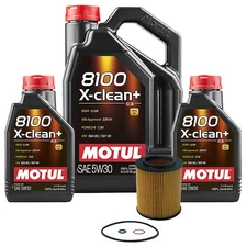 7L Motul 8100 X-CLEAN+ 5W30 Wix Filter Motor Oil Change Kit For BMW LL-04 API SN