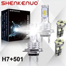 For Skoda Fabia Audi Ford H7 Xenon White Headlight Bulbs 501 Led Side Light Bulb