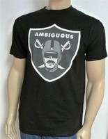 Ambiguous Blublocker Nation Raiders Graphic Tee Black Crew T-shirt Mens Ambiguous Blublocker Nation Raiders Graphic Tee Black Crew T-shirt Mens