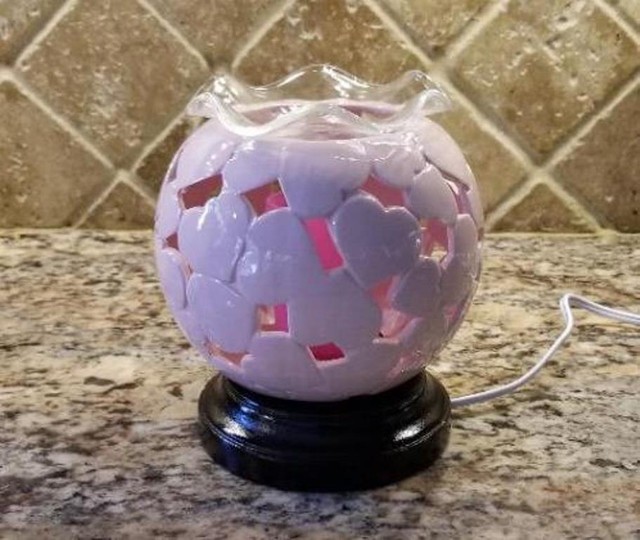 ELECTRIC WARMER BURNER DIFFUSER FRAGRANCE OIL NIGHTLIGHT PINK CERAMIC