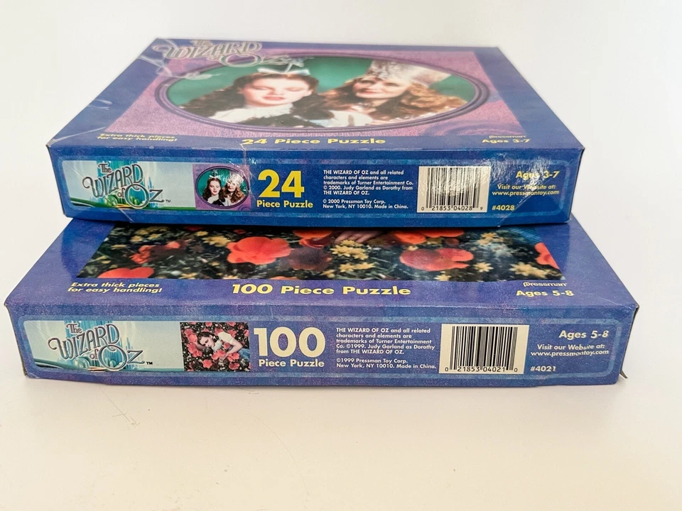 The Wizard Of Oz Pressman 24 Piece & 100 Piece Puzzles Lot 2 Glenda Dorothy Popp - Image 4 of 4