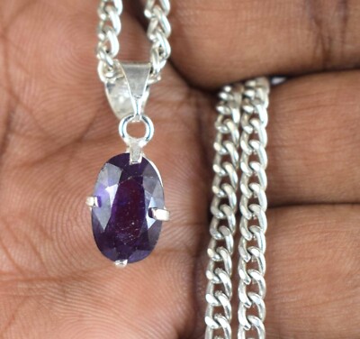 Men Alexandrite Stone Pendant Ct Oval Natural Color Changing