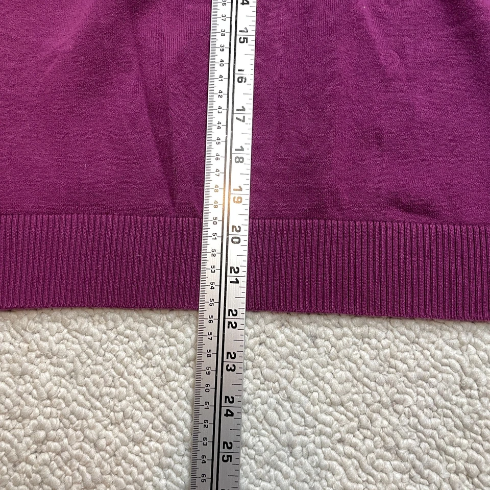Mossimo Suéter Chaleco Mujer XL (Encogido a Mediano) Púrpura Sin Mangas Púrpura V Foto 3 de 4