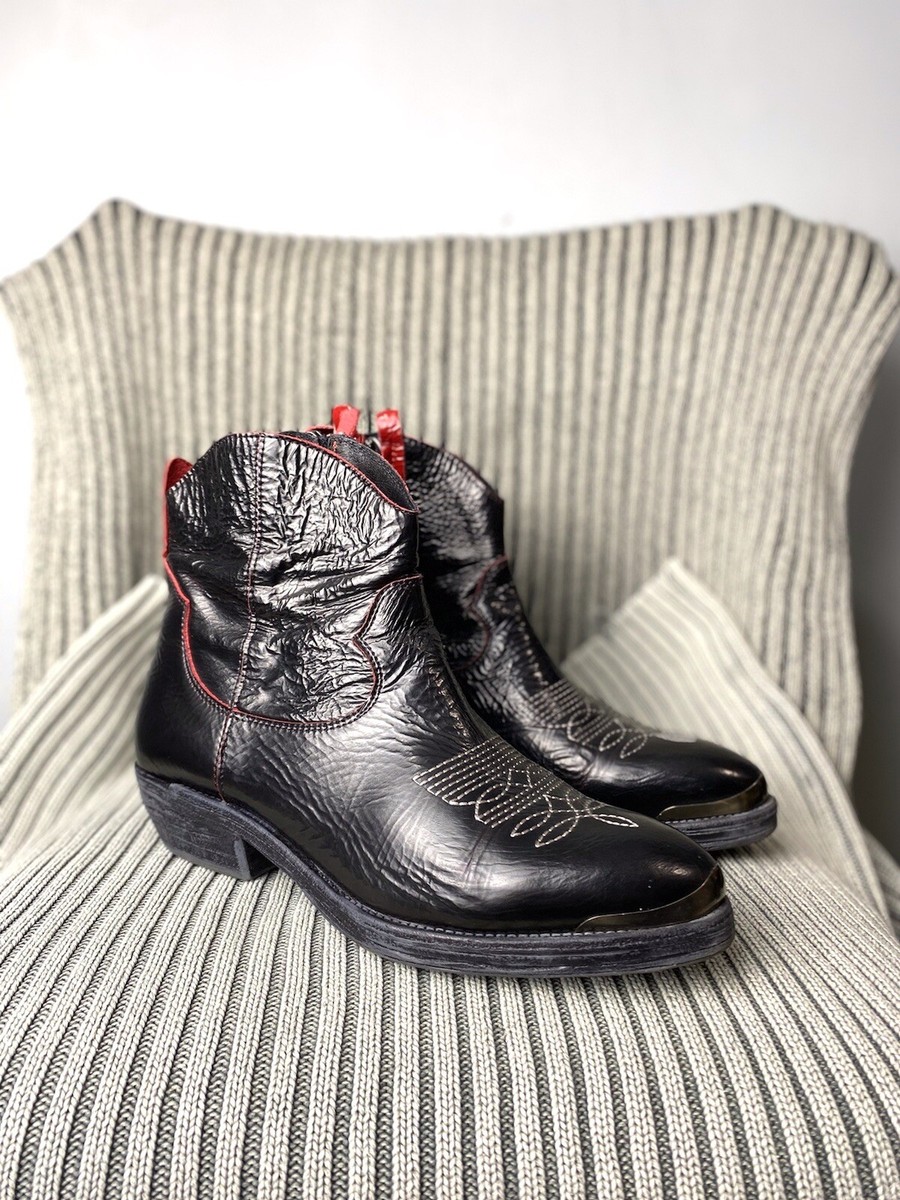 Wmns Mimmu Design Leather Cowboy Boots Kazaki Miumiu Style US7