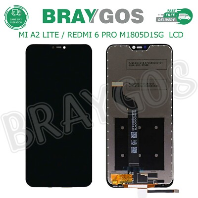Für Xiaomi Mi A2 Lite / Redmi 6 Pro M1805D1SG Touchscreen LCD-Display Schwarz