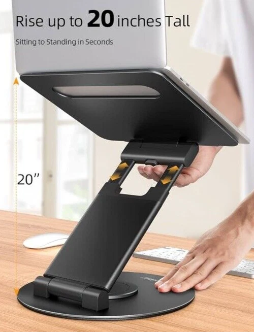 Laptop Stand Adjustable Computer Stand for Desk Ergonomic Black MRSP $65