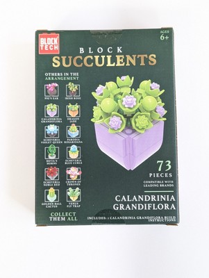 Block Succulents Calandrinia Granflora Plant Building Block Set 73 Pieces NEW 