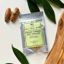 Turmeric Root Capsules | Organic | 625mg Skin Joint Digestive Blood Eye Immune