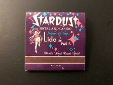 Old Vintage "STARDUST" Hotel and Casino.Las Vegas,Nevada Matchbook .Made in USA