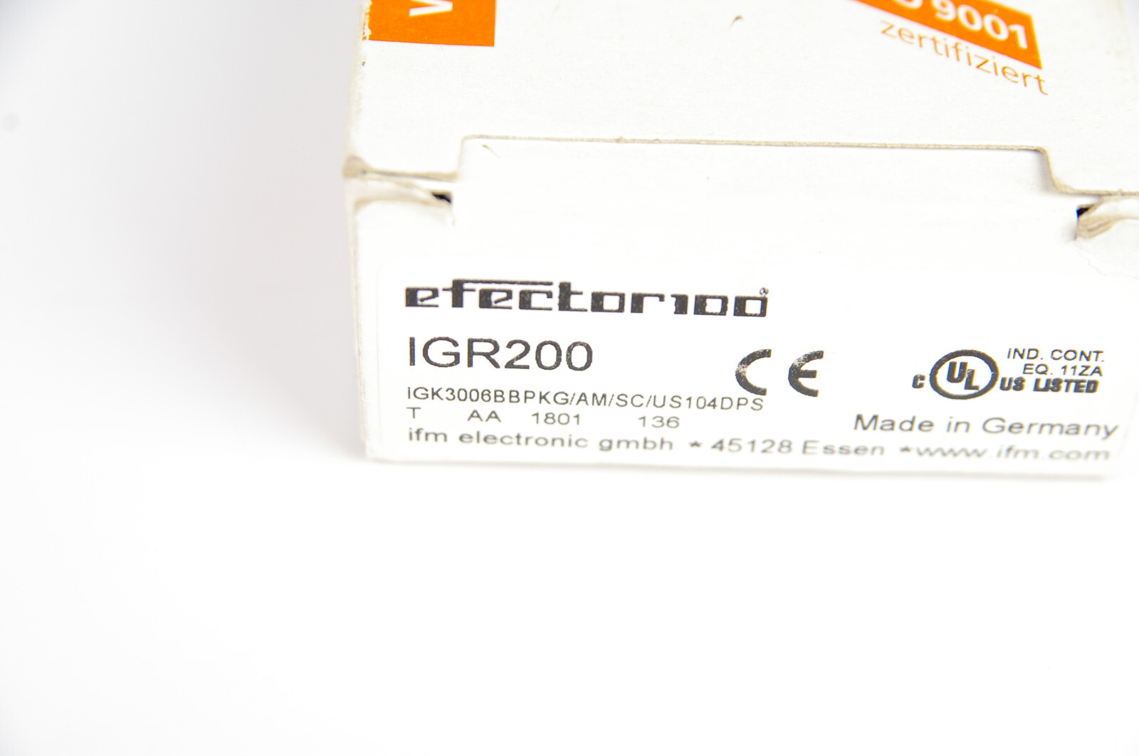 IFM IGR200 IGK3006BBPKG/AM/SC/US-104 Sensor