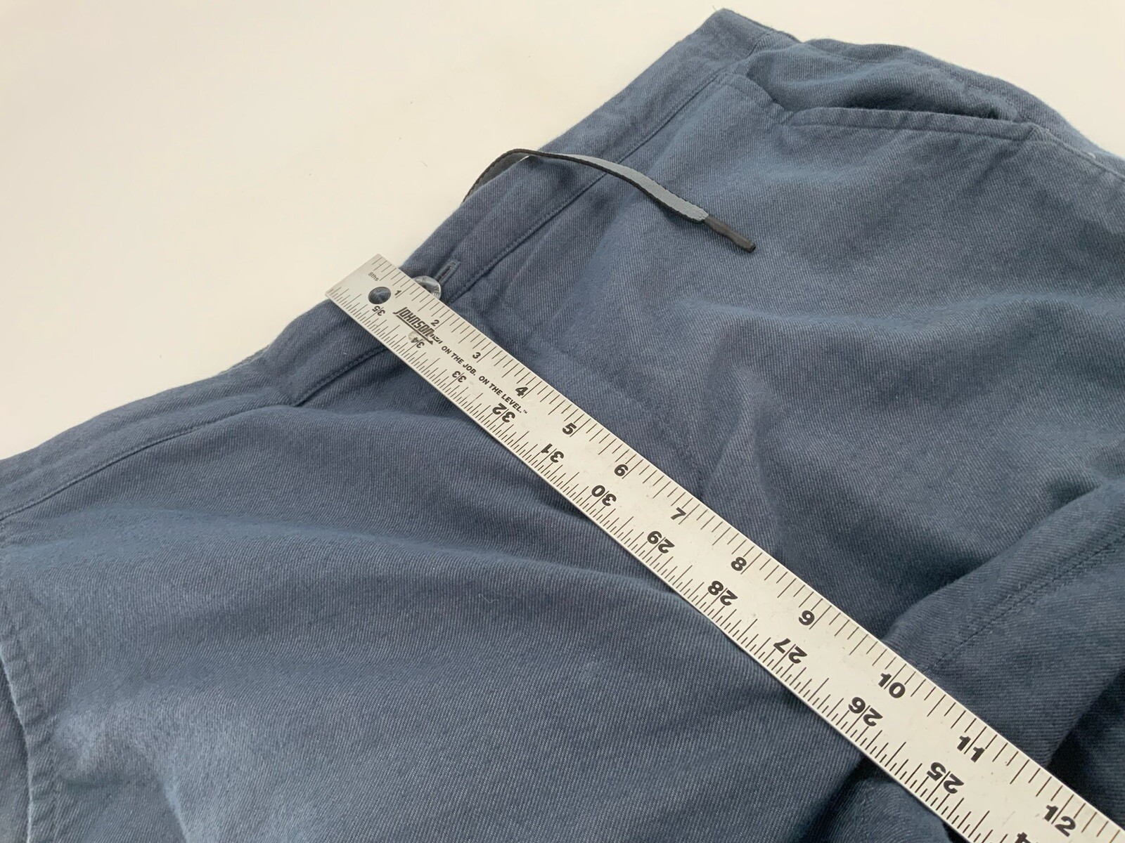 Mack Weldon Jogger Pants Men L Blue Cotton Spandex Pockets Drawstring YGI H2-335
