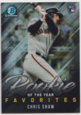 2019 Bowman Chrome ROY Favorites #ROYF-8 Chris Shaw RC San Francisco Giants