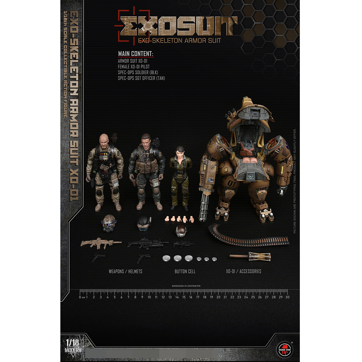 ミリタリー SoldierStory SSE001 1/18Armor Suit XO-01 Soldierstory 1/18 EXO armored suit XO-01 SSE001 Action Figure