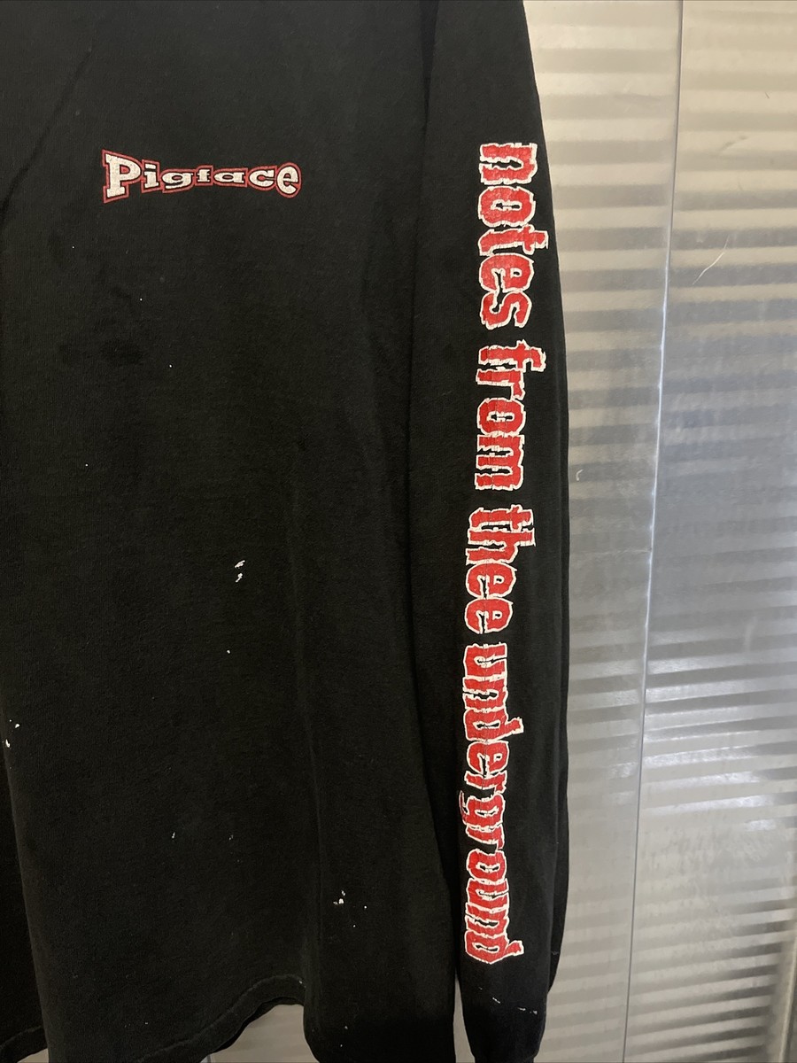 90s スペシャル PIGFACE バンド 長袖Tシャツ XL ピッグフェイス｜トップス