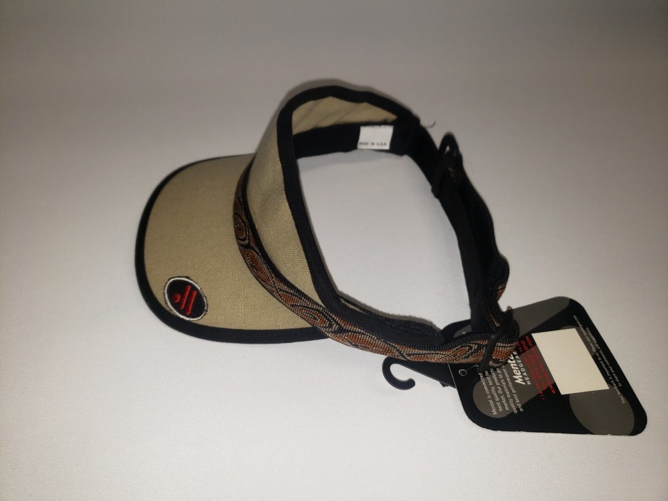 VTG 90’s Visor Hat Mental Headgear Tribal Print USA Canvas Golf Outdoor