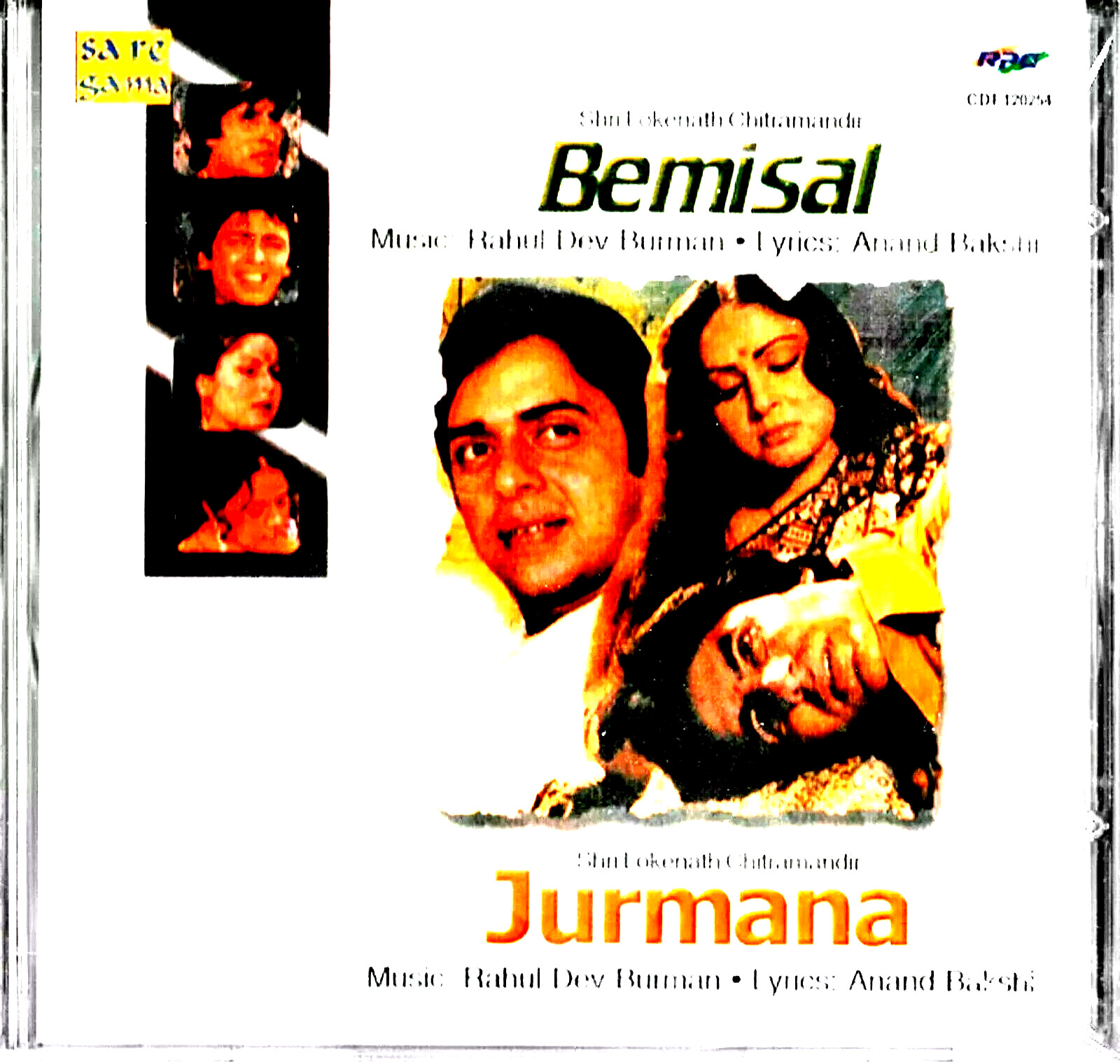 BEMISAL / JURMANA - 2 FILMS SONGS ON 1 BOLLYWOOD SARE GAMA CD
