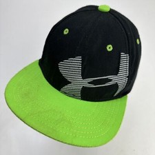 Under Armour Youth Ball Cap Hat Fitted S/M Baseball Black Green