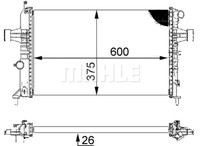 Mahle CR 227 000S KÜHler, MotorkÜHlung FÜR Opel Vauxhall