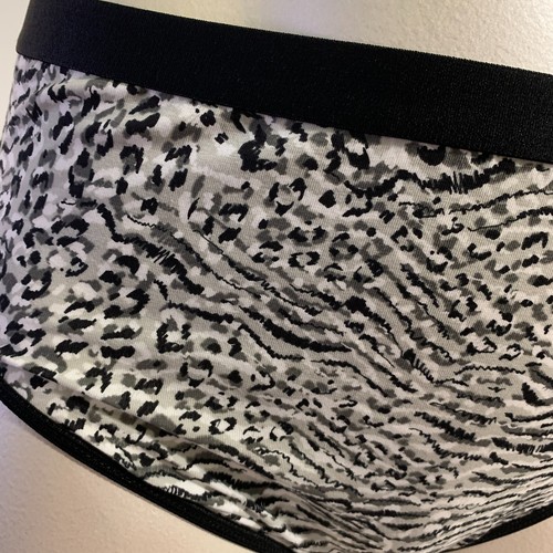 Catherines Hi-Cut Panties Underwear Animal Print Cotton Blend Black Plus 1X - Picture 2 of 5