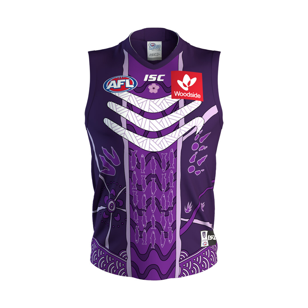 Fremantle Dockers AFL OFFICIAL 2019 ISC Indigenous Mens Jumper S