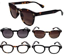 Occhiali Da Sole Trasparenti Uomo Donna Unisex Nero Lucido V400 Johnny Depp