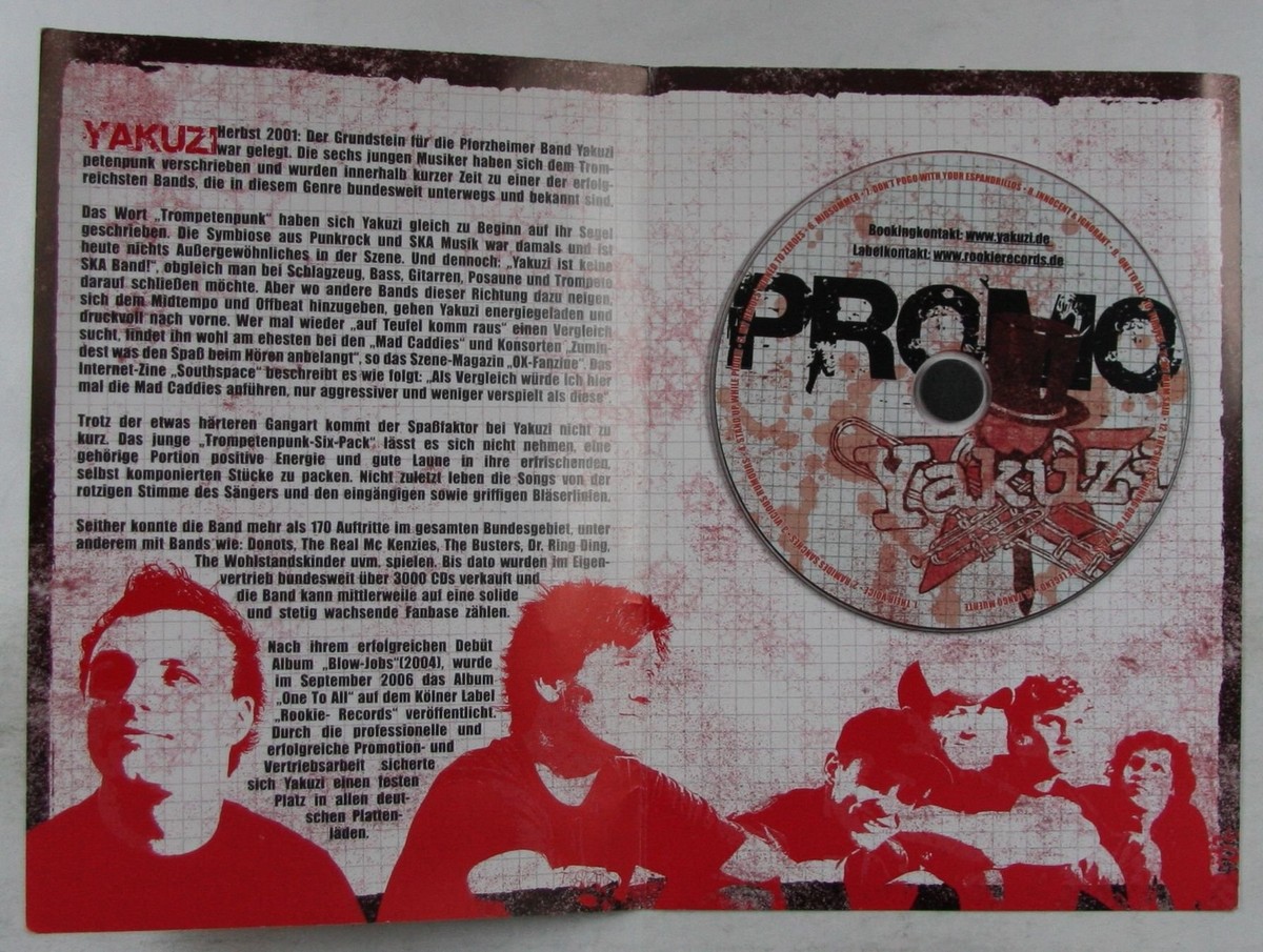 Yakuzi One To All! GER Press-Kit/Folder Inc. CD 2006 Punk Yakuzi One To All! GER Press-Kit/Folder Inc. CD 2006 Punk