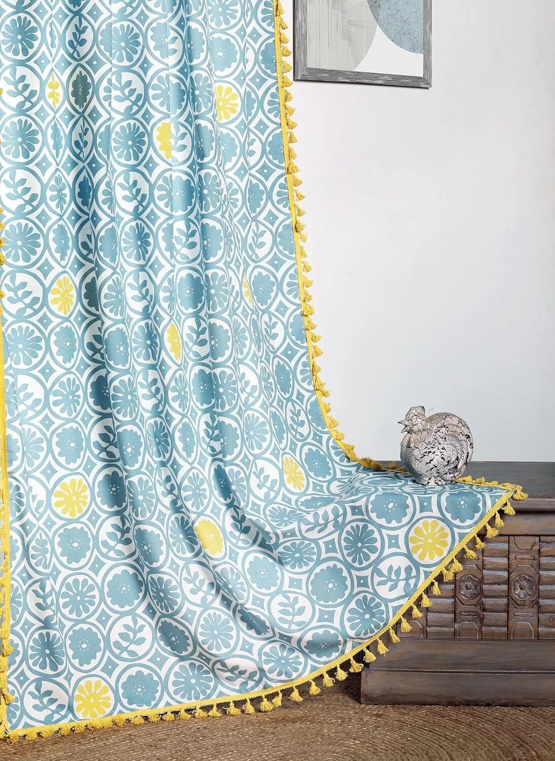 Cotton Room Darkening 5 ft Curtains for Window- Pack of 2