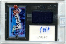 2019/20 Panini One And One Premium Rookie Jersey Auto #PRJA-JMT Ja Morant #75/99