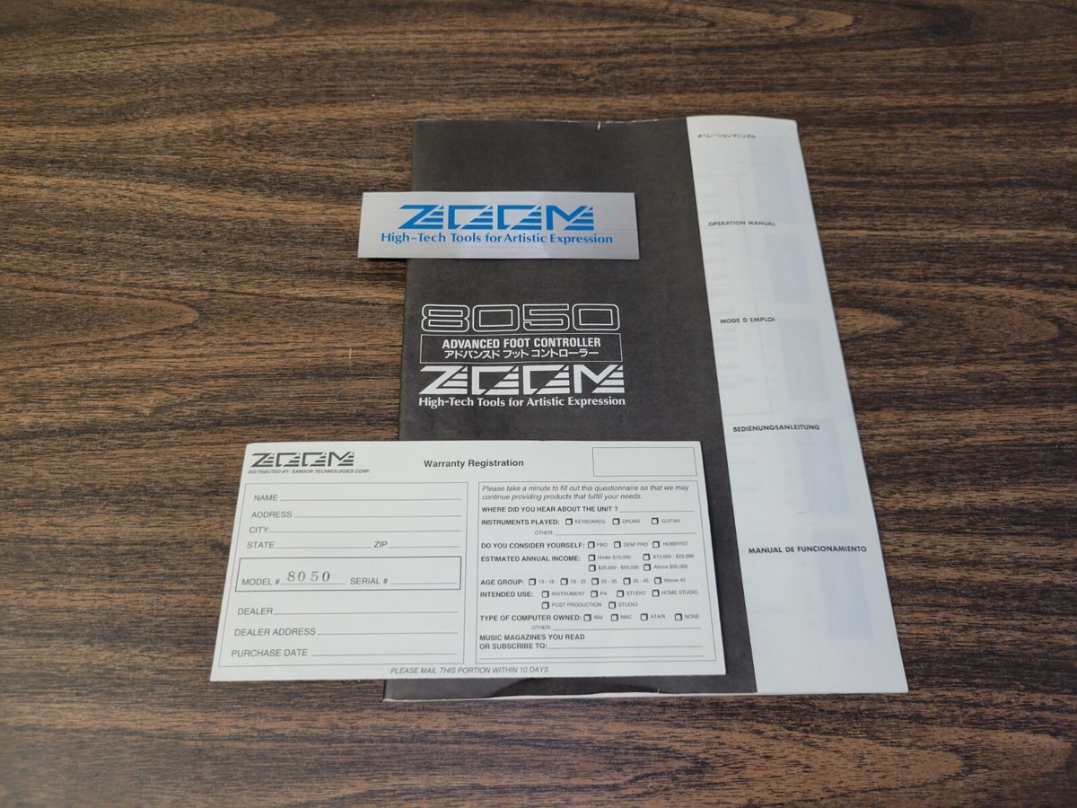 Zoom 8050 Advanced MIDI Foot Controller | eBay