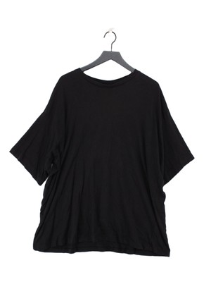 Weekday Women's Midi Dress M Black 100% Cotton T-Shirt Dress UK