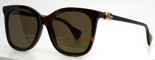 GUCCI GG1071S 002 Havana Brown Womens Square Sunglasses 55-19-145 B:49 B