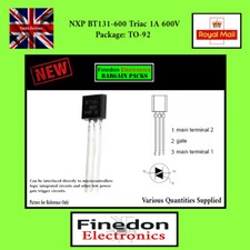 NXP BT131-600 Sensitive Gate Triac 1A 600V Various Pack Sizes TO-92