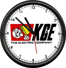 Reddy Kilowatt KG&E  Power Company Electrician Lineman K G & E  Sign Wall Clock