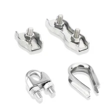 Wire rope clamp thimble simplex duplex 2,3,4,5,6,8-32 mm 316 A4 stainless steel