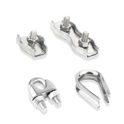 Drahtseilklemme Bügelklemme Simplexklemme Duplexklemme Kausche Edelstahl V4A