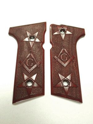 Rosewood Masonic Beretta 92x, Vertec, M9A3 Grips X
