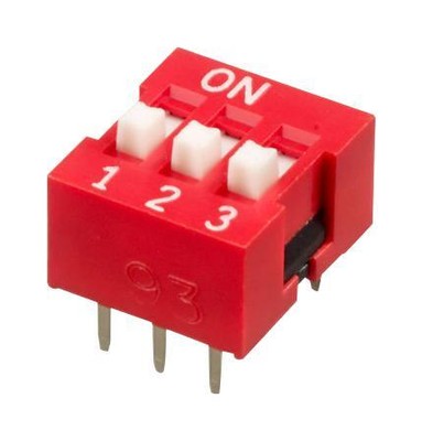 7PC APEM - NDS03V - DIP / SIP Switch, 3 Circuits, Slide, Through Hole, SPST-NO,