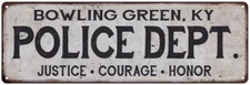 BOWLING GREEN, KY POLICE DEPT. Home Decor Metal Sign Gift 106180012562