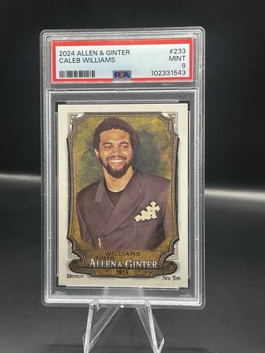 2024 TOPPS ALLEN & GINTER #233 CALEB WILLIAMS ROOKIE RC PSA 9 CHI Bears