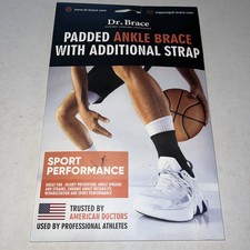 DR. BRACE Padded Ankle Brace w/ Strap Sport performance Medium