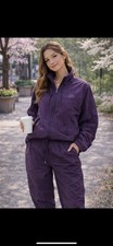 Nike Vtg Y2K Women's L 14 Large Purple Tracksuit Windbreaker Jacket Pants Set