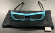 GREAT SHAPE OEM Sony 3D Active Glasses TDG- BR50 Light Blue With Case FAST SHIP