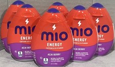 Pack de 6 variétés d'amplificateur d'eau liquide Acai Berry MiO Energy 1,62 oz 25 juin 2