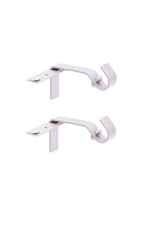 Kenney Fast Fit Silver Brushed Nickel Metal Curtain Rod Bracket 5/8 L x 3 in. Pr