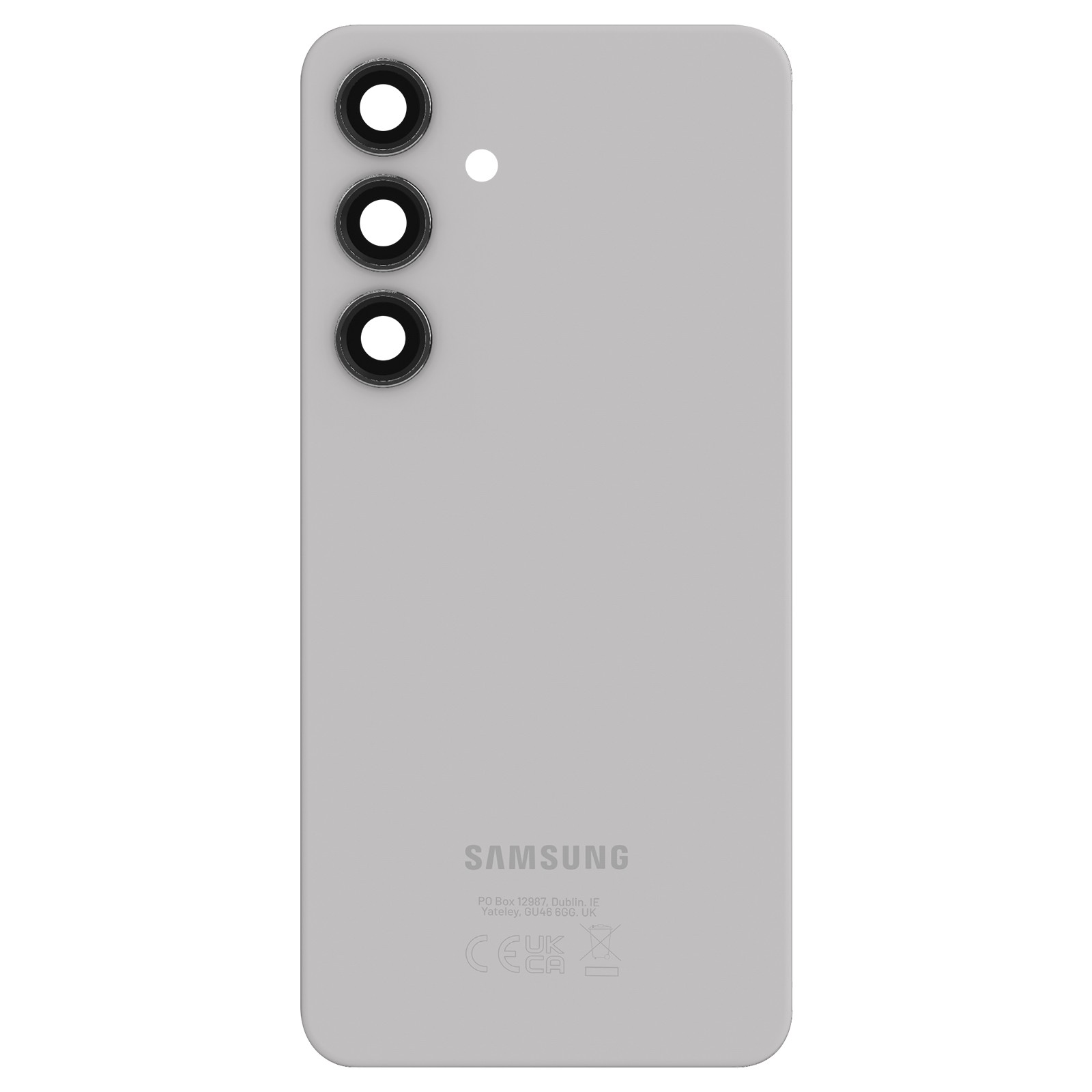 Vitre arrière d'origine Samsung S24 argent pour un smartphone comme neuf au quotidien