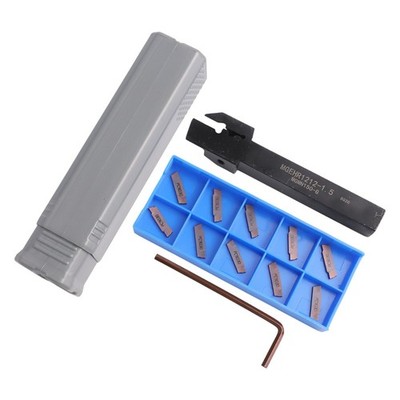 Quality CNC Lathe Kit MGEHR1212 Holder and ten Carbide Cutting Tools Inside