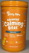 Zesty Paws Advanced Calming Bites Behavior 180ct Soft Chews Exp 10/26