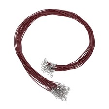 20Pcs Waxed Necklace Cord Bulk Wine 1.5mm Dia 24" Necklace String Rope