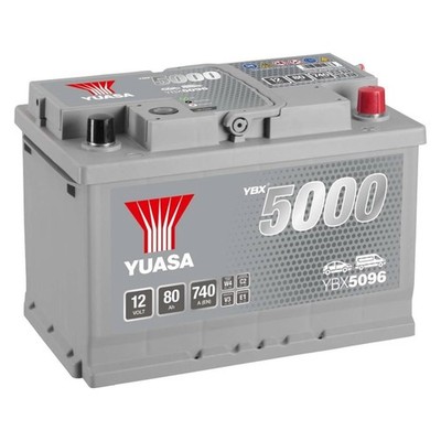 80Ah Autobatterie 12V 740A Yuasa YBX5096 YBX 5000 Silver High Performance